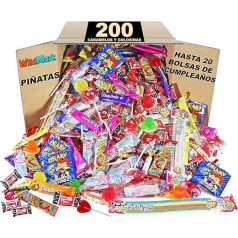 Mega pakuotė 200 WikiMark saldainių, skanėstų ir saldumynų - be alergijos Galite pasigaminti gimtadienio maišelius be glitimo ir pieno produktų