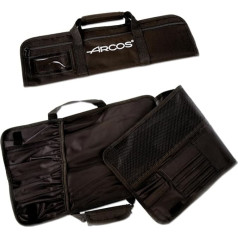 ARCOS Tasche für 4 Messer zum Aufbewahren von Messern. Aufbewahrungs- und Transporttasche für Küchengeräte aus Polyester. 460 x 275 mm. Farbe Schwarz