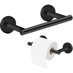 Meff-Mluk Toilettenpapierhalter, Wandmontage, SUS 304 Edelstahl, Bohrung, Doppelpfosten, schwenkbarer Toilettenpapierhalter, wasserdicht, Toilettenpapierhalter für Badezimmer, Küche, Waschraum