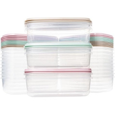 QILZO 24 pakuotės maisto talpyklos 700 ml plastikinės maisto talpyklos be BPA mikrobangų krosnelės saugios indaplovėje saugios šaldiklyje saugios su dangteliu daugkartinio naudojimo