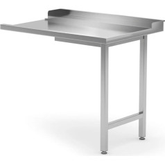 Indaplovės išpylimo stalas 1000 x 700 x 850 mm - dešinėje