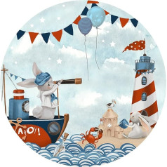 Little Deco DL606-9 Sienų lipdukai Vaikų kambario gyvūnai Laivas Jūra Piratas Sienų apdaila Žaidimų kambarys Miegamasis Berniukas Mergaitė Kūdikis Savarankiškai lipnus