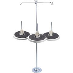 sourcing map 3 Cone Universal Iron Bobbin Stand 3 Thread for Sewing Embroidery Machine