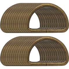 BIKICOCO Metall D-Ringschnalle nicht verschweißt 3,2 x 2 cm Innenmaß bronza Bronza, 30 Stück