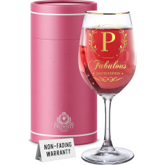 CROWNLY CRYSTAL® Dovanų rinkinys Moterų dovana Draugei Personalizuotos dovanos Vyno taurė Personalizuota taurė su graviravimu Moterų dovanos gimtadieniui Kalėdų dovanos Idėjos Dovana Mamai (P)