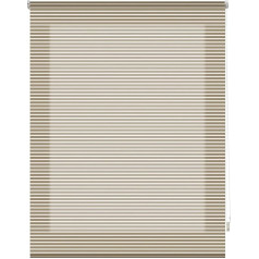 INTERBLIND Premium Roller Blind Permatomas dryžuotas Dydis 160 x 180 Lankstus montavimas Sienų arba lubų audinys Dydis 157 x 175 cm Vison