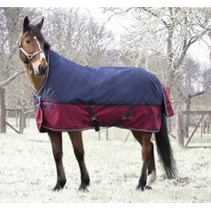 Arklių antklodė Lauko antklodė Aukšto kaklo Equitheme TYREX 1200 Denier nailono pamušalas, atsparus vandeniui, kvėpuojantis, kryžminiai dirželiai ir kt. 135 cm