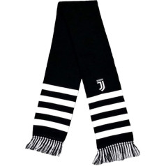 SCTJUNERIGHFINBI Oficialus Juventus Juve šalikas iš juodo akrilo, juodas