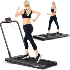 COSTWAY 2-in-1 bėgimo takelis su programėle ir nuotolinio valdymo pultu, 