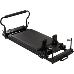 LQQQHFSW Pilates Reformer Daugiafunkcinis sulankstomas jogos lova Reguliuojama treniruoklių įranga, skirta namų jėgos treniruotėms