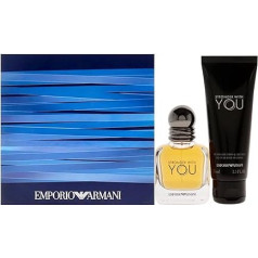 Giorgio Armani Stronger with you homme/man kvepalų rinkinys (tualetinis vanduo, 30 ml + dušo želė, 75 ml), 300 g