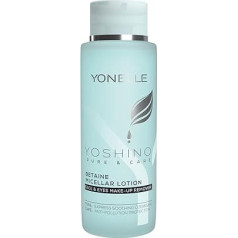 YONELLE Micelinis valomasis vanduo visų tipų odai - YOSHINO PURE & CARE - micelinis vanduo su betainu, Jeju gėlių esencija ir D-pantenoliu - valantis ir atpalaiduojantis poveikis - 400 ml