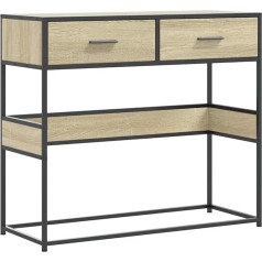‎Vidaxl vidaXL Sonoma ąžuolinis konsolinis staliukas, 90 x 35 x 80 cm, medžio medžiaga, stalas, šoninis staliukas, koridoriaus staliukas, prieškambario staliukas, sofos staliukas, įėjimo staliukas, akcentinis staliukas