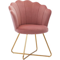 Duhome Minkšta kėdė Velvet Audinys Retro dizainas Minkšta kėdė Metalinis rėmas Auksinis 8057C
