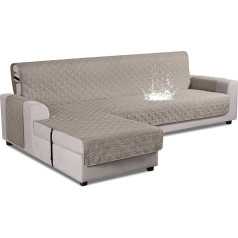 ‎Vansofy VANSOFY Pagerintas sekcinės sofos užvalkalas, 100 % atsparus vandeniui, L formos sofos užvalkalas, dvipusis, šezlongų užvalkalas sekcinei sofai, baldų apsauga, užvalkalas naminiams gyvūnėliams, šunims, katėms, L dydis, chaki spalvos