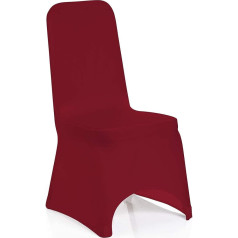 ‎Weddecor WedDecor Spandex kėdžių dangteliai Stretch Fabric Nuimamas skalbiamas Slipcovers vestuvių banketų ceremonijų viešbučio valgomojo kambario šalis apdaila (bordo) 50 vienetų