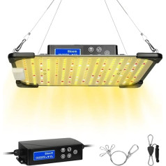 KENNEAS 60 W 256 LED augalų lempa LED pilno spektro, auginimo šviesa, augalų šviesa, jutiklinė, UV IR, 10 užtemimų, 1-24 val. ciklo laikmatis, 3 auginimo režimai, IP65 atspari vandeniui, 2.7PPE, 30 x 30 cm, auginimo palapinė,