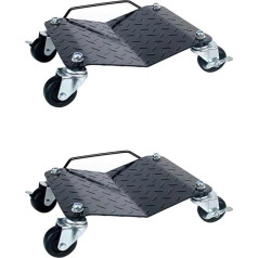 LCQSYE Trolley Dollies 2 Pack 1500 Pound Load Capacity Vehicle Skates Moving Tyre with 4 Wheels Car Repair Mover Trailer Jockey Wheel