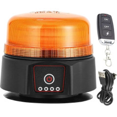 ETUKER LED besisukanti šviesa Magnetinė baterija Belaidė blykstės šviesa Geltona 3x blykstės modelis Automobilio priekinė blykstė Besisukanti šviesa, įskaitant nuotolinio valdymo traktoriaus sunkvežimį Atsparus vandeniui
