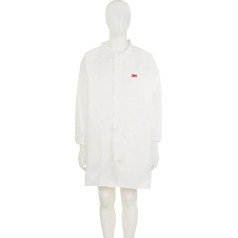3M 4440M Laboratorinis chalatas, vidutinis, baltas