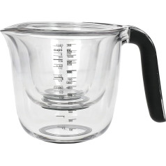 KitchenAid 3er Set Messbecher, Spülmaschinenfest - didžioji 1 litro talpos keptuvė (4 puodeliai), 500 ml keptuvė (2 puodeliai) ir 250 ml keptuvė (1 puodelis) - Schwarz