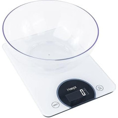 Didelės talpos 15 kg/1 g elektroninės stiklinės virtuvės svarstyklės - tara - idealiai tinka kepiniams - yra dubuo - baterijos - 15 metų garantija