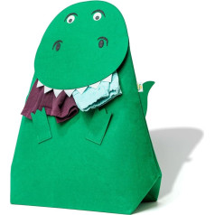 DESIGN&WELT Dino skalbinių krepšys vaikų kambariui - sulankstomas dinozaurų laikymo krepšys - žaislų ir skalbinių krepšys, taupantis vietą ir patogus vaikams