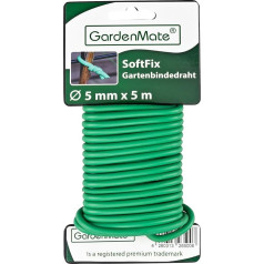 GardenMate® 12x sodo viela 5,0 mm x 5 m, dengta guma