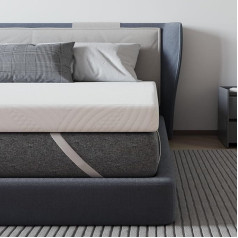 Avenco Topper 180x200cm H3/H4 aus 5 cm Höhe Kaltschaumkern,Topper mit Abnehmbarem und Waschbarem Bezug, Atmungsaktiver und Bequemer Matratzentopper für Boxspringbett und Unbequeme Betten Schlafsofa