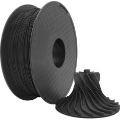 PLA 3D spausdintuvo užpildas 1,75 mm juodas 1 kg ritė juoda