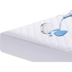 Dygsniuotas neperšlampamas čiužinio užvalkalas, itin minkštas, hipoalerginis, pralaidus orui, hipoalerginis, netriukšmingas antklodės užvalkalas (Super King, 30 cm)