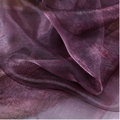 1,5 m schillernder Organza-Stoff, Farbverlaufs-Organza-Polyestergewebe, Organza-Stoff, 1 Meter, schillernder holografischer Gaze-Stoff für Bühnenkostüm, Performance-Kostüm, Grau und Violett