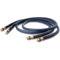 Oehlbach XXL serijos 1 NF garso RCA kabelis simetriškas 1,5 m mėlynas