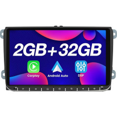 Automobilinis radijas VW Golf/Seat/Skoda | 2+32GB | CarPlay/Android Car, Bluetooth, valdymas vairu, WiFi, 9 colių HD jutiklinis ekranas