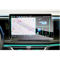 GAFAT suderinama su VW Tiguan 3 2024 2025 15 colių navigacijos ekrano apsauga, grūdinto stiklo ekrano apsauga naujam V-W 15 colių Discover Pro Max, atspari smūgiams, 9H apsauga nuo įbrėžimų
