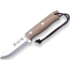 Joker Nórdico CM115 Išgyvenimo peilis odinis dėklas diržo peilis su rankena Micarta Canvas ruda geležtė 10 cm Sandvik 14C28N įrankis žvejybai, medžioklei, stovyklavimui ir žygiams