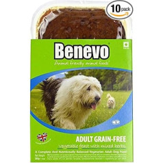 Veganiškas drėgnas maistas šunims (10 x 395 g), hipoalerginis, be kviečių, be GMO, drėgnas maistas visų veislių šunims su nepakeičiamomis riebalų rūgštimis, taurinu, L-karnitinu, patvirtintas PETA ir Veganų draugijos Jungtinėje Karalystėje