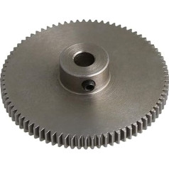 Krumpliaračių rinkinys, variklio krumpliaratis, krumpliaratis, modulinis krumpliaratis, variklio krumpliaratis, sidabrinis 100 dantų metalinis variklio 45# plieno krumpliaratis, 0,5 modulio, viršutiniai varžtai, 4 mm skylės skersmuo