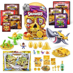 ZURU SMASHERS 74123B (Pilka) Smashers Dino Island Gold Treasure Hunt, Zuru, milžiniškas (31,6 cm)