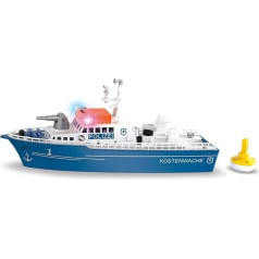 siku 5401 Policijos valtis, plastikinė, mėlyna/balta, vandens patranka, šviesa, garsas, galinės durys, su plūduru