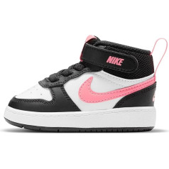 Nike berniukų sportbačiai Court Borough Mid 2 (PSV), juodai balti, Black White Black Sunset Pulse White