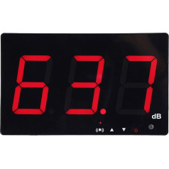 Zerodis Schallpegelmesser, 30~130dB 9,6 inches großer LCD Bildschrim Display Wand Hängende Dezibel Noise Measuring Tester mit Datenlogger & Alarm