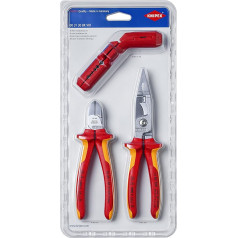KNIPEX 00 31 30 BK V01 Elektros instaliacijos rinkinys 1 x 13 86 200, 1 x 16 95 01 SB, 1 x 70 06 160