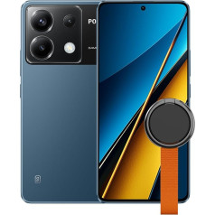 Poco X6 5G išmanusis telefonas, 12 + 256 GB mobilusis telefonas be sutarties, 120 Hz 6,67 colių 1,5 K AMOLED ekranas, 64 MP OIS triguba kamera, 5100 mAh, 67 W turbo įkrovimas, dvi SIM kortelės, mėlyna