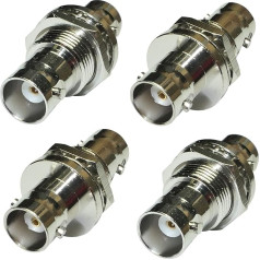 AERZETIX - C11358-4 x jungties kištukas - adapterio jungtis - nikeliuota BNC jungtis