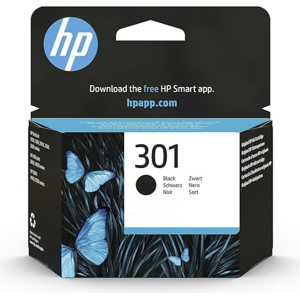 HP 301 originali juodos spalvos rašalo kasetė, skirta 