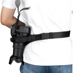 ENONEO Dekompresijos fotoaparato diržas Atsparus smūgiams fotoaparato diržas Saugus fotoaparato juosmens diržas Daugiafunkcinis reguliuojamas diržas profesionaliai fotografijai Stabili juosmens sagtis Niko.n Cano.n S.ony DSLR