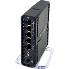MikroTik C52iG-5HaxD2HaxD-TC - hAP ax² MikroTik hAP ax² C52iG-5HaxD2HaxD-TC 802.11ax. 1200 Mbit/s (5 GHz)/ 574 Mbit/s (2,4 GHz) Mbit/s. Ethernet LAN (RJ-45) prievadai 5