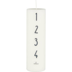 Ib Laursen Stillenat advento žvakė 1-4 balta su antracito skaičiais 20 cm