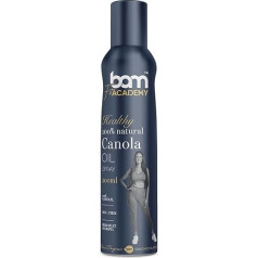 BAM aliejaus purškiklis, natūralus 100 % aliejaus kepimo purškiklis, skirtas sveikam maisto gaminimui ir kepimui, 200 ml (rapsų aliejus)